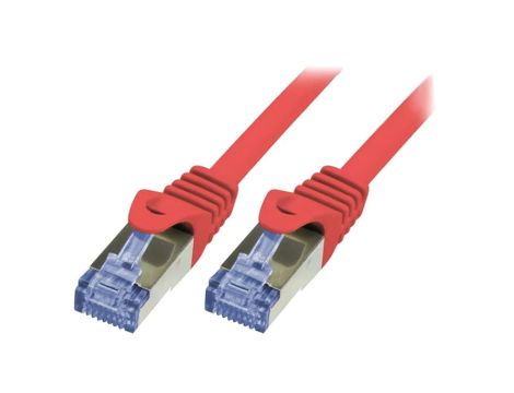 CQ3074S Patch cord S/FTP 6a linka Cu LSZH czerwony 5m 26AWG