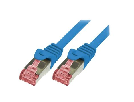 CQ2086S Patch cord S/FTP 6 linka Cu LSZH niebieski 7,5m 27AWG