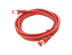 HELUKAT-802993 Patch cord S/FTP 6 linka Cu LSZH czerwony 2m 27AWG