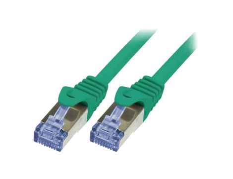 CQ3085S Patch cord S/FTP 6a linka Cu LSZH zielony 7,5m 26AWG
