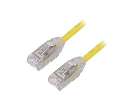 STP28X2MYL Patch cord F/UTP,TX6A-28™ 6a drut Cu LSZH żółty 2m 28AWG