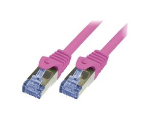 CQ3099S Patch cord S/FTP 6a linka Cu LSZH różowy 10m 26AWG