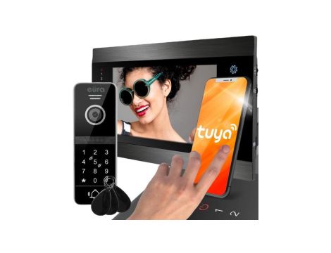 WIDEODOMOFON EURA VDP-00C5 CZARNY TUYA