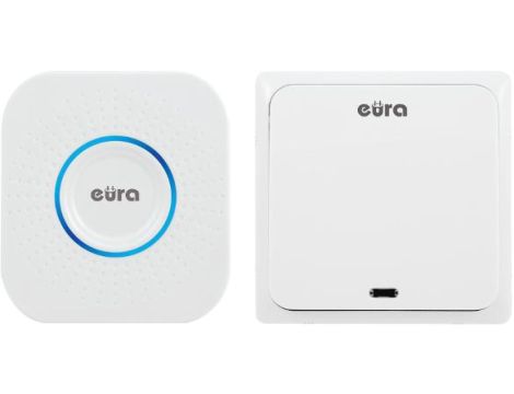 DZWONEK BEZPRZEWODOWY EURA WDP-82H2bezbateryjny, przycisk (kinetyczny), możliwość rozbudowy