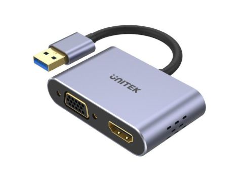 Adapter Unitek V1304A USB-A na HDMI i VGA, FullHD