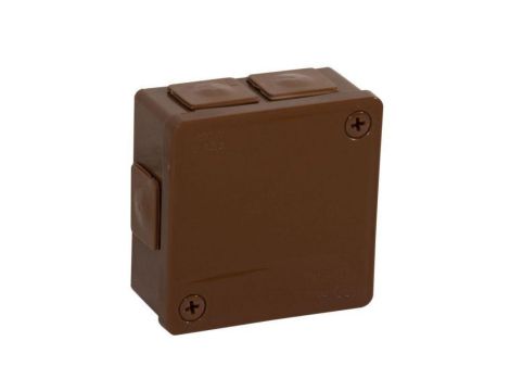 Puszka natynkowa pusta 6 wlotów VIPLAST VP-22 BRĄZOWA IP55 86x86x40mm 022-02