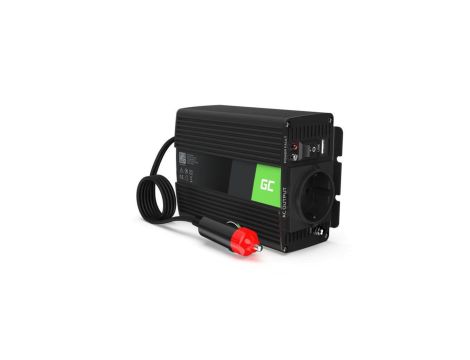 PRZETWORNICA NAPIĘCIA INWERTER Green Cell 12V - 230V 150W/300W CZYSTA SINUSOIDA INV29