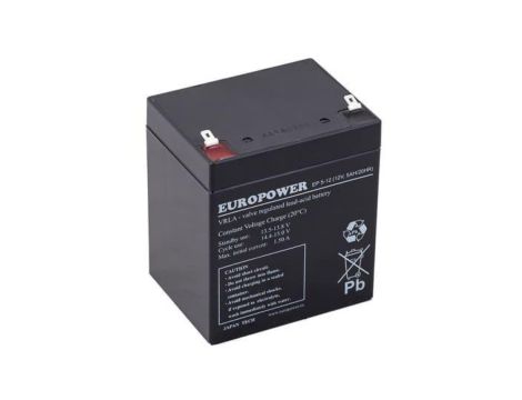 Akumulator AGM EUROPOWER serii EP 12V 5Ah T1 (Żywotność 6-9 lat)