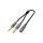 Adapter Unitek Y-C957ABK miniJack 3,5mm (F) - 2x 3,5mm (M)