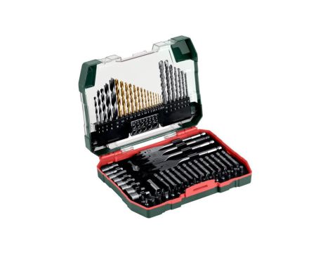 Metabo zestaw osprzętu 86 elementów, wiertła, bity