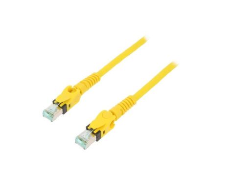 09488485745020 Patch cord S/FTP 6a linka Cu PUR żółty 2m 27AWG Żyły: 8