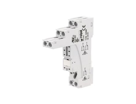 Podstawka PIN: 8 12A 300VAC na panel,na szynę DIN -40...70C GZM80