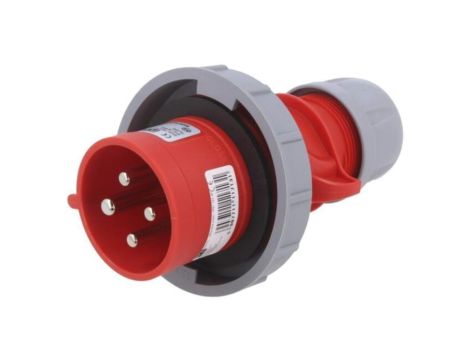 0242-6V Złącze zasilające 3-fazowe AC, wtyk męski, 32A/400VAC, IP67