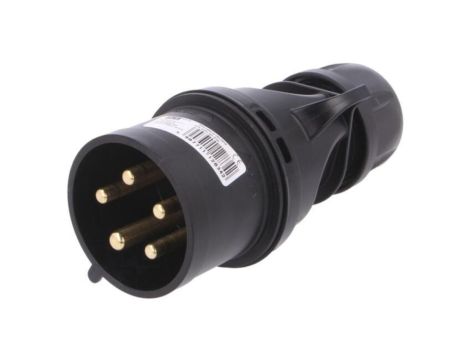 025-6X Złącze zasilające 3-fazowe AC, wtyk męski, 32A/400VAC, IP44