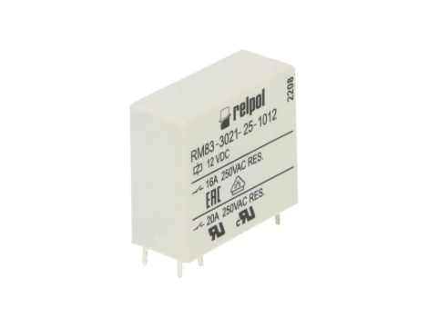 RM83-3021-25-1012 Przekaźnik: elektromagnetyczny SPST-NO Ucewki: 12VDC 16A RM83