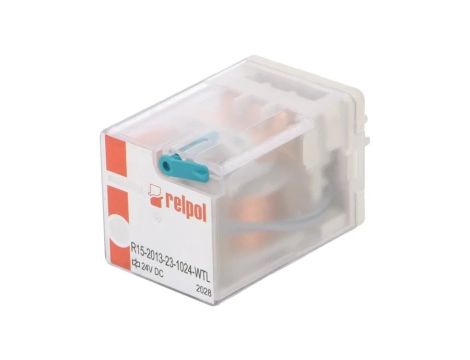 R15-3P-24DCWTL Przekaźnik: elektromagnetyczny 3PDT Ucewki: 24VDC 10A/250VAC