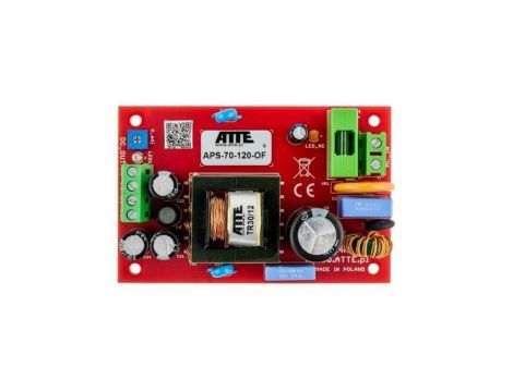 Zasilacz sieciowy SMPS 12V 6A 72W ATTE APS-70-120-OF