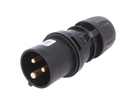 013-6X Złącze zasilające AC, wtyk męski, 16A/230VAC, IP44