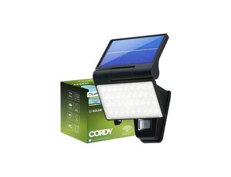 Naświetlacz Solarny Lampa Elewacyjna LED 6500K IP44 Czujnik Ruchu i Zmierzchu CORDY LUMILED