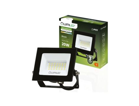 Naświetlacz LED ZUNA2 20W 1800lm 4000K IP65 Czarny LUMILED