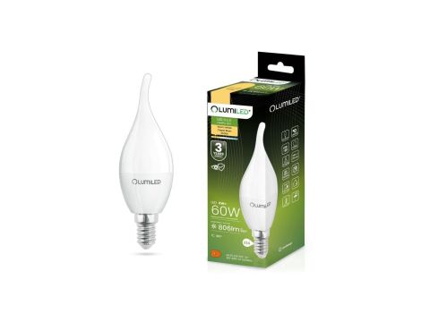Żarówka LED E14 BA35 8W = 60W 806lm 3000K Ciepła 180 LUMILED