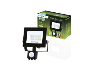 Naświetlacz LED ZUNA2 10W 900lm 6500K IP44 Czarny Czujnik Ruchu LUMILED