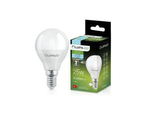 Żarówka LED E14 P40 2,5W = 25W 249lm 6500K Zimna 180 LUMILED