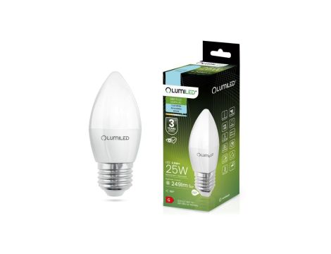 Żarówka LED E27 B35 2,5W = 25W 249lm 6500K Zimna 180 LUMILED