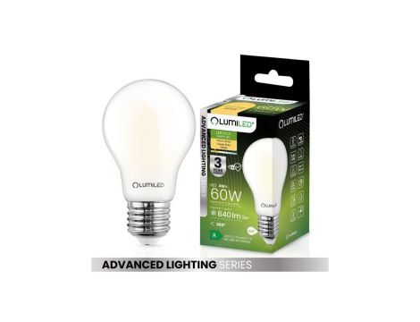 Żarówka LED E27 A60 4W = 60W 840lm 3000K Ciepła 360 Szklana Filament ALS LUMILED