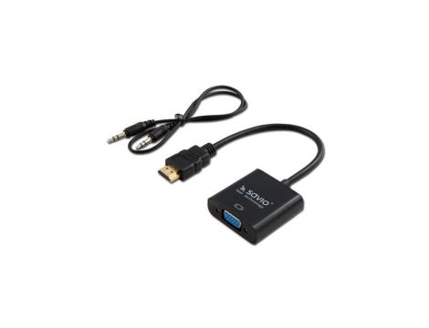Adapter SAVIO CL-23/B (HDMI M - D-Sub (VGA) F 0,20m kolor czarny)
