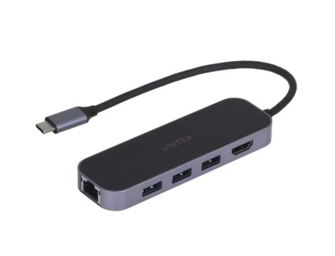 UNITEK HUB USB-C 3.1, RJ-45,3XUSB-A,HDMI,4K,PD100W