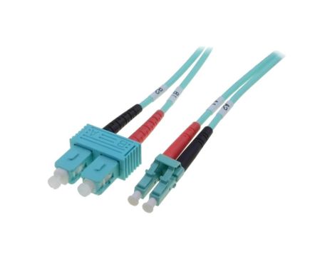 DK-2532-03/3 Patch cord światłowodowy OM3 LC/UPC,SC/UPC 3m LSZH turkusowy