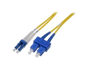 DK-2932-05 Patch cord światłowodowy OS2 LC/UPC,SC/UPC 5m LSZH żółty