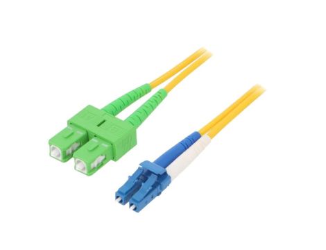 DK-292SCA3LC-02 Patch cord światłowodowy OS2 LC/UPC,SC/APC 2m LSZH żółty