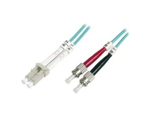 DK-2531-01/3 Patch cord światłowodowy OM3 LC/UPC,ST/UPC 1m LSZH turkusowy