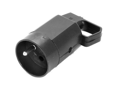 Gniazdo 315-05 z uchem z uziemieniem 2P+Z 16A 250V IP20 CZARNA VIPLAST 315-05