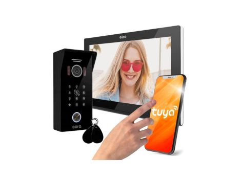 Wideodomofon EURA VDP-99C5 czarny, WiFi, RFID, TUYA