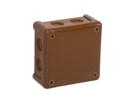 Puszka natynkowa pusta 8 wlotów VIPLAST VP-42 BRĄZOWA IP55 98x98x42mm 042-02