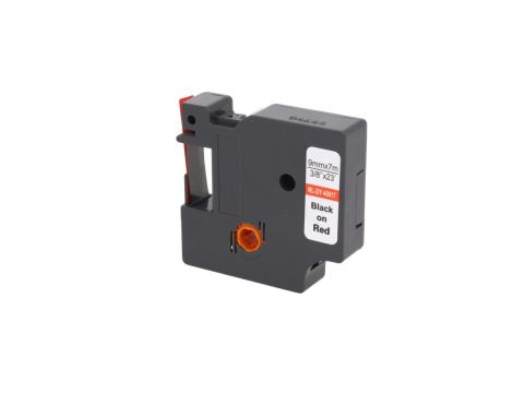 Taśma D1 40917 do drukarki DYMO 9mm 7m czerwona taśma czarny nadruk