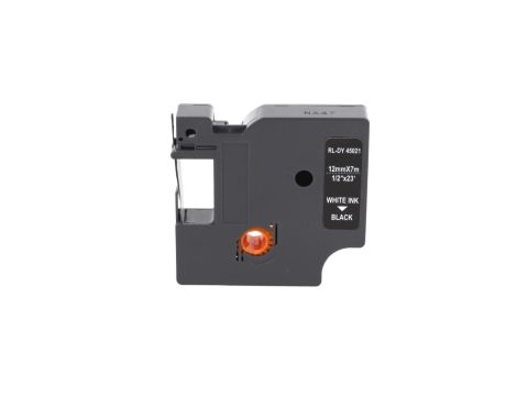 Taśma D1 45021 do drukarki DYMO 12mm 7m czarna taśma biały nadruk