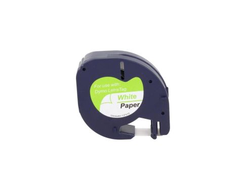 Taśma LT 59421 do drukarki DYMO 12mm 4m biała taśma czarny nadruk