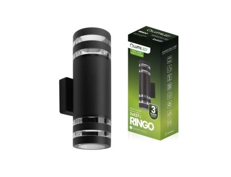 Lampa Ogrodowa Kinkiet Elewacyjny 2x E27 12W LED Góra Dół RINGO LUMILED