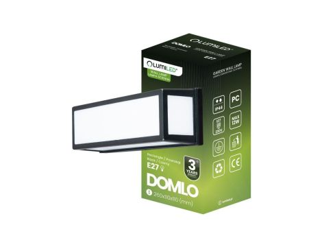 Lampa Ogrodowa Kinkiet Elewacyjny E27 Prostokątny DOMLO LUMILED
