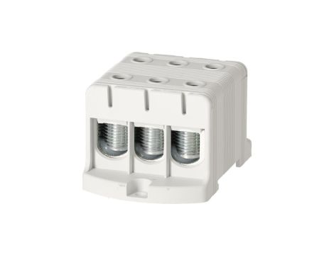 Blok rozdzielczy odgałęźny 3-polowy Al/Cu 16-95mm2 (max. 95mm2) na szynę TH35 szary FJ-E95/3 HEDO