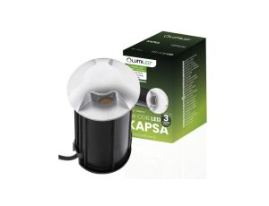 Lampa Najazdowa Dogruntowa Schodowa 3x3W LED IP44 Srebrna KAPSA LUMILED