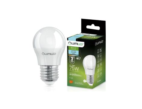 Żarówka LED E27 P40 10W = 75W 1055lm 6500K Zimna 180 LUMILED