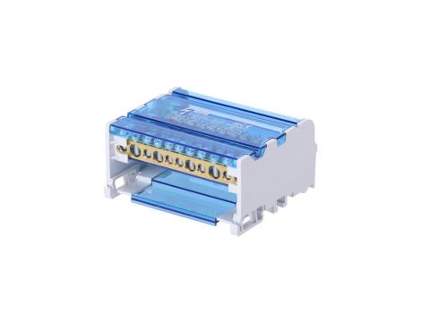 Blok rozdzielczy modułowy Listwa łączeniowa 4x11 125A na szynę DIN TH35 4x (2x 10-35mm2 + 2x 10-25mm2 + 7x 2,5-6mm2) FJ-411/125B