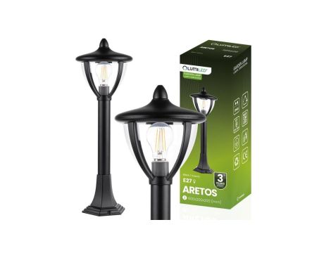 Lampa Ogrodowa Słupek Zewnętrzny Stojący E27 LED Latarnia ARETOS 60cm LUMILED