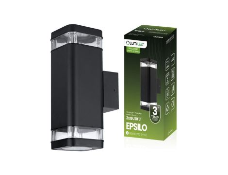 Lampa Ogrodowa Zewnętrzna Kinkiet Elewacyjny 2x GU10 LED IP54 Góra Dół EPSILO LUMILED