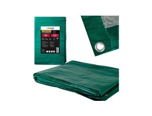 Plandeka 3x5 90g zielona gruba wzmacniana z oczkami płachta Schmith